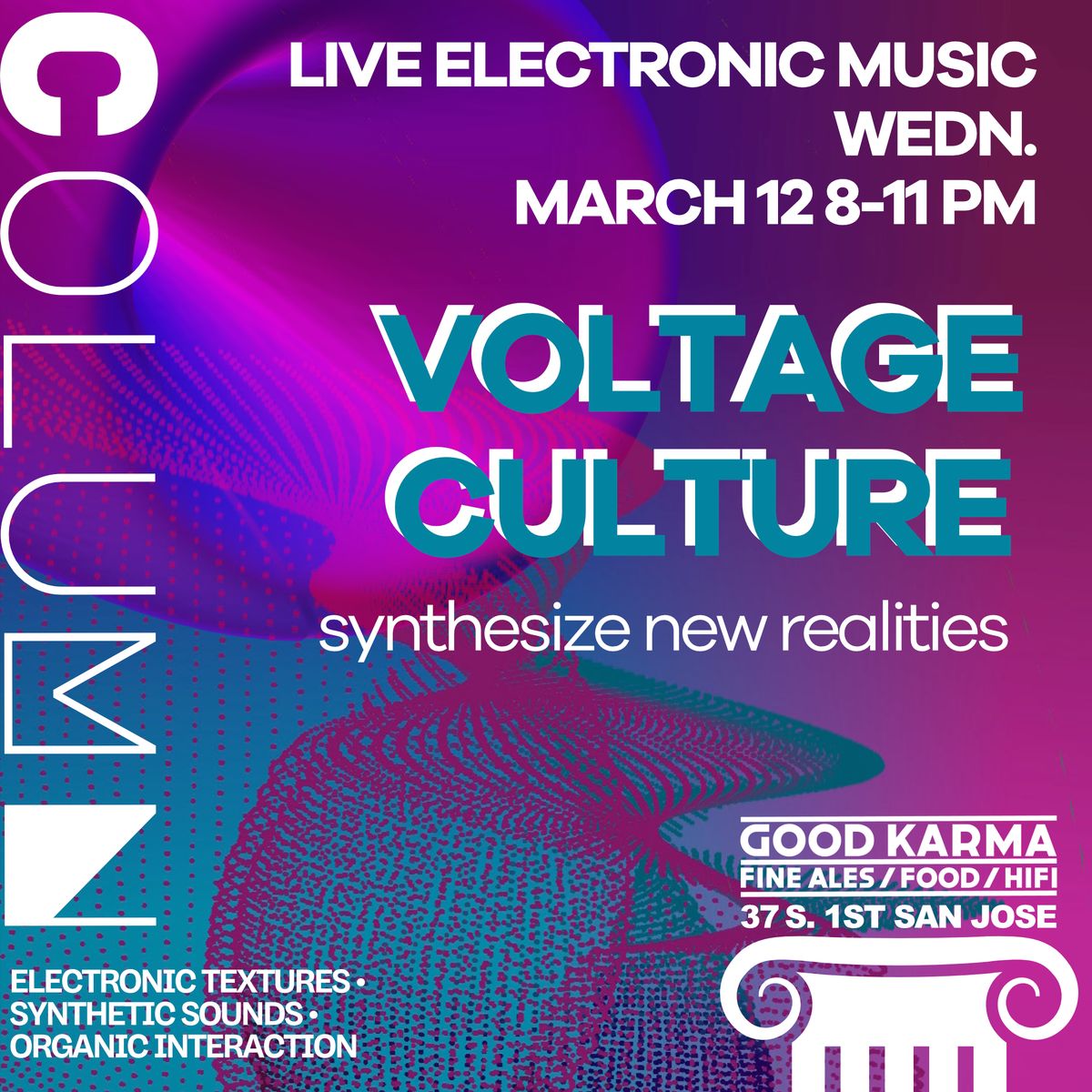 Voltage Culture, 8-11pm. poster